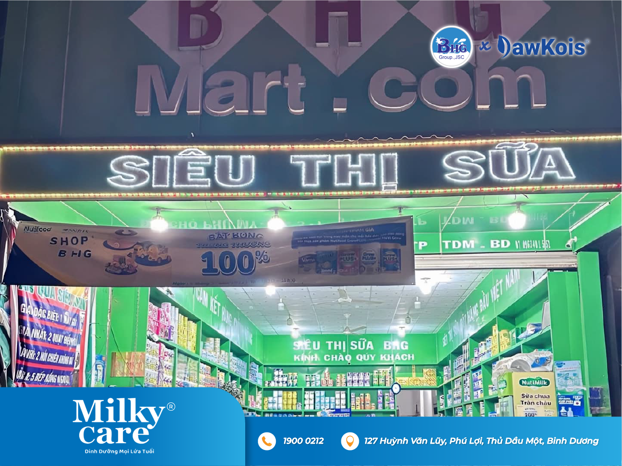 Hệ thống siêu thị sữa BHG tại Bình Dương